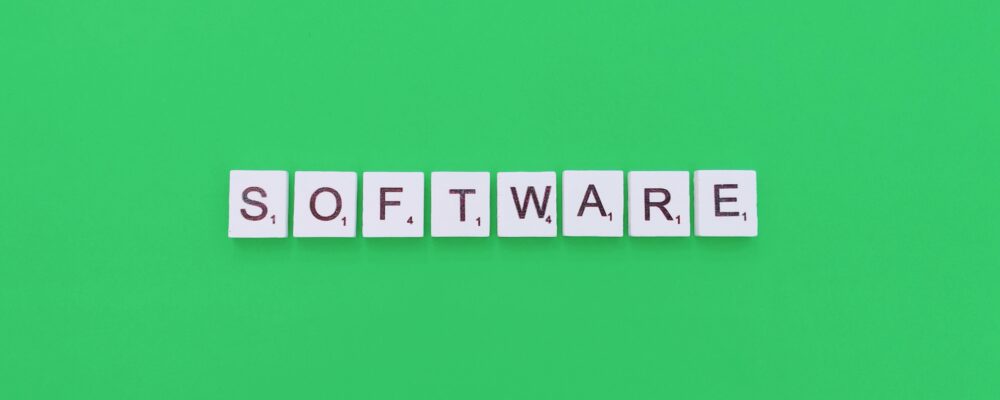 Letters forming the word SOFTWARE